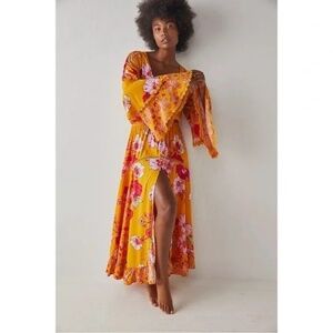 FREE PEOPLE Penny Printed Maxi Bodysuit